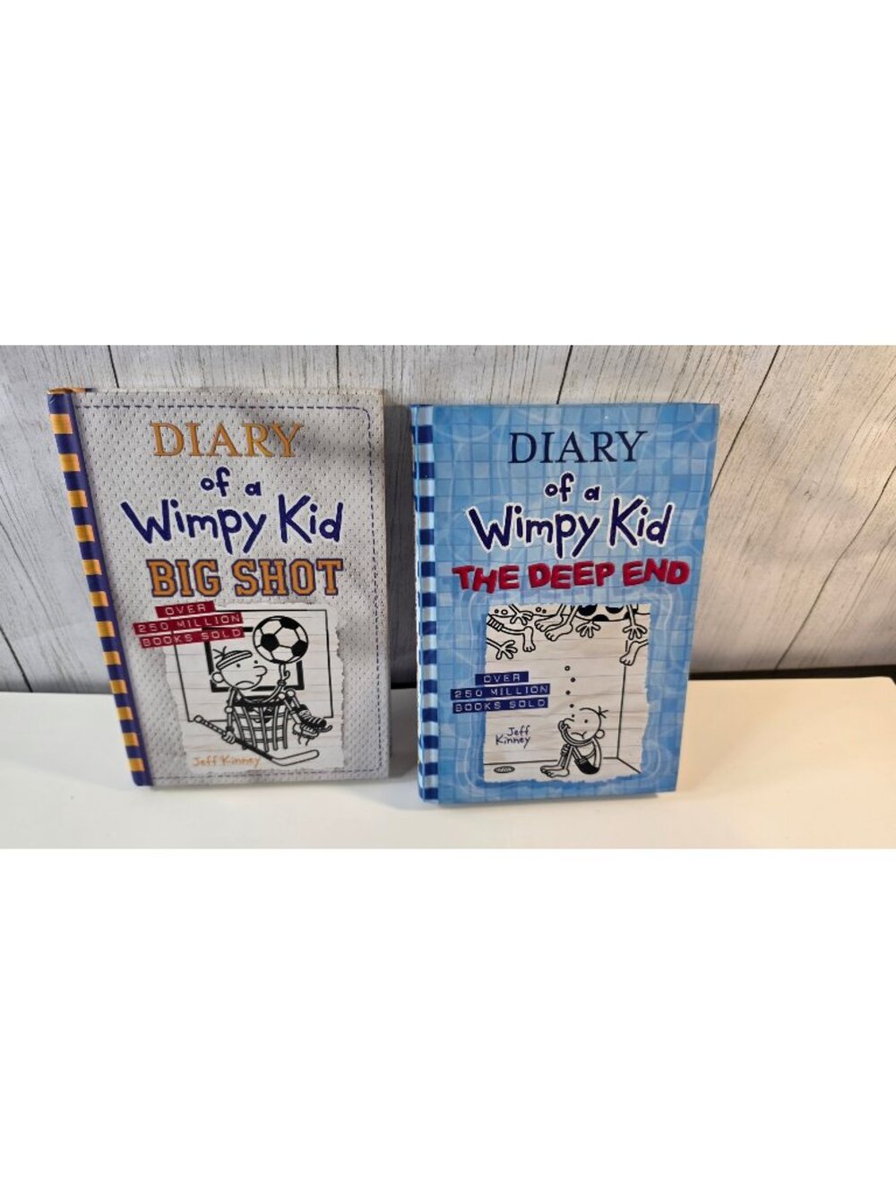 DIARY OF A WIMPY KID BOOK LOT HARDCOVER 15 THE DEEP END #16 BIG SHOT JEFF KINNEY